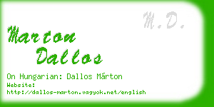marton dallos business card